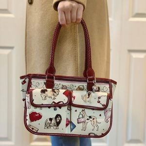 Brighton Dog Lover’s Red Leather Tote /w Dust Bag and Original Box